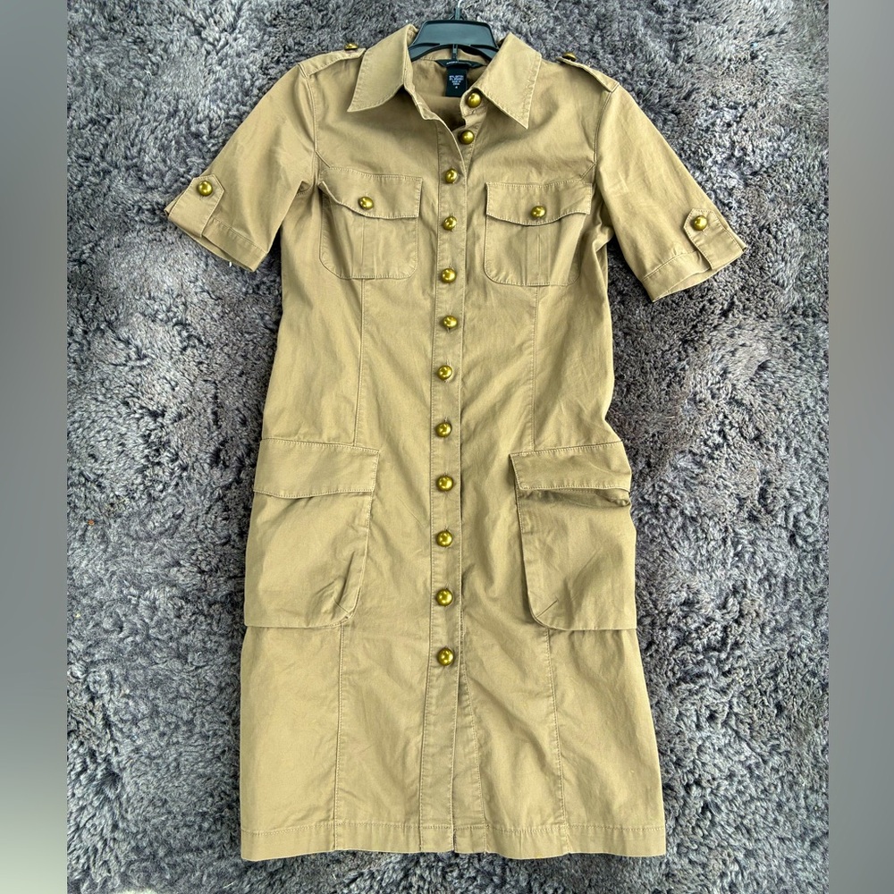 Moda International Khaki Utility Dress